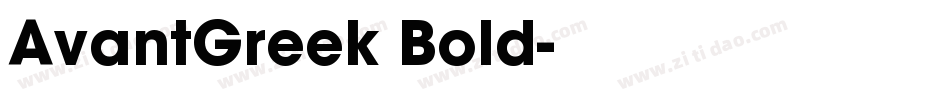 AvantGreek Bold字体转换